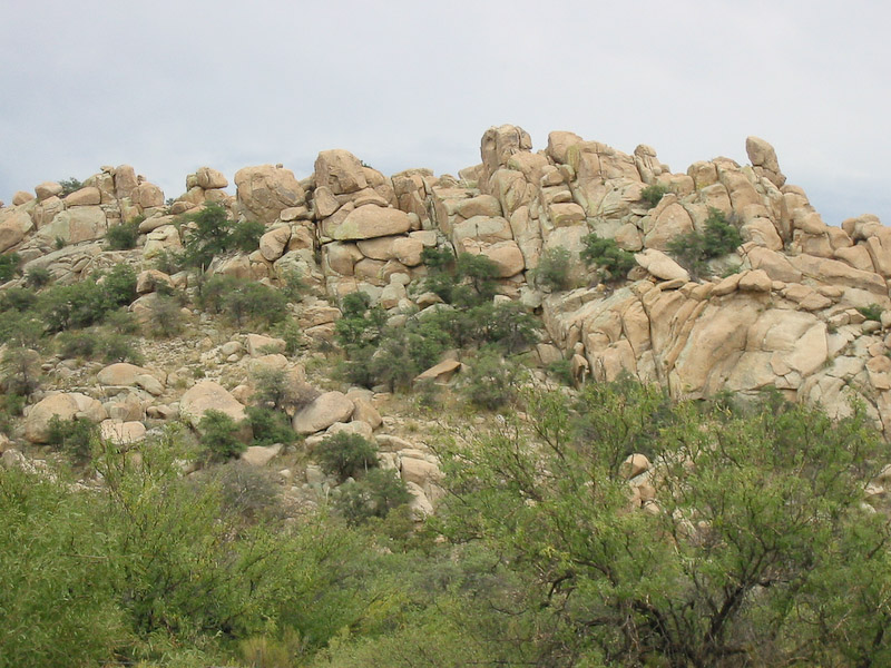 Texas Canyon, AZ, is a pass between the Little Dragoon Mountains on the north and the Dragoon Mountains to the south.