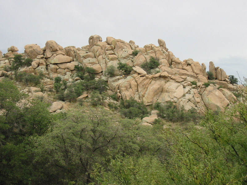 Texas Canyon, AZ, is a pass between the Little Dragoon Mountains on the north and the Dragoon Mountains to the south.