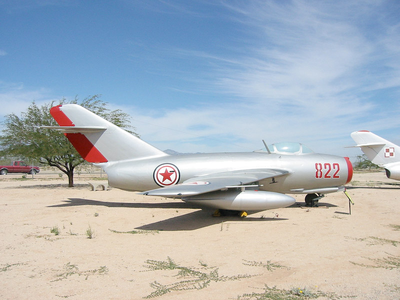 Mikoyan Guerevich MiG-15 (code name Fagot) Soviet jet fighter, Pima Air and Space Museum, Tucson, Arizona.