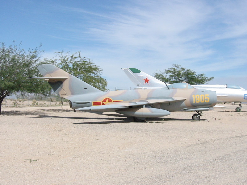 Mikoyan Gurevich MiG-17F (code name Fresco C) Soviet jet fighter, Pima Air and Space Museum, Tucson, Arizona.