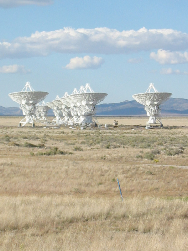 At an elevation of 6970 feet, the Very Large Array manages to avoid much of the scattering effect of the atmosphere on radio waves.