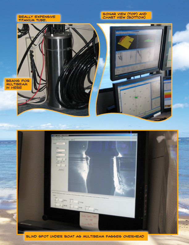 Processing sonar results underway allows the crew to make adjustments in the field.