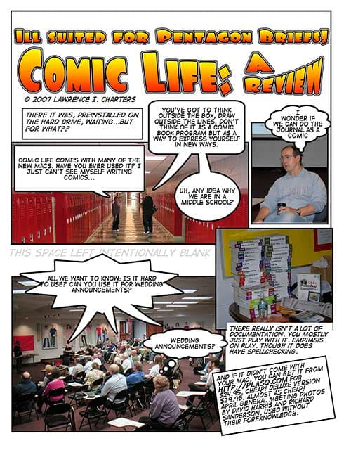 Cartoon: illustrated review of Comic Life
