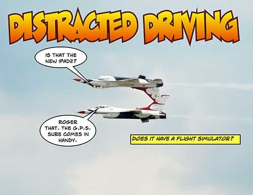 Cartoon: distracted driving