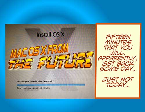 Cartoon: time travel in Mac OS X