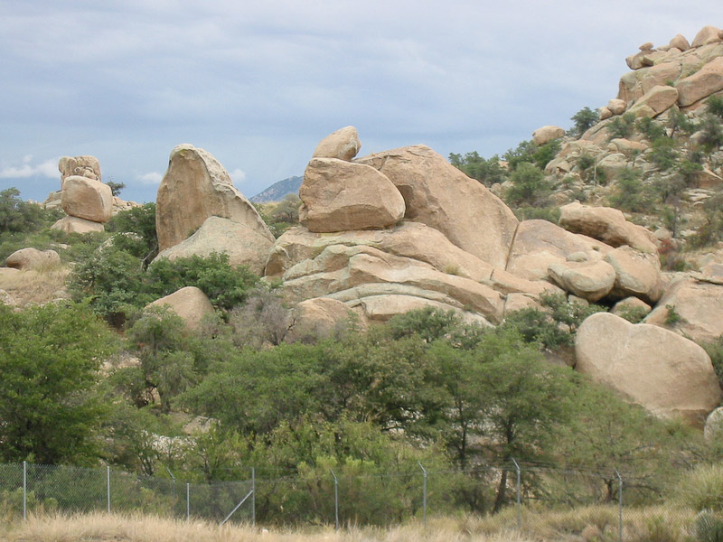 Texas Canyon, AZ, is a pass between the Little Dragoon Mountains on the north and the Dragoon Mountains to the south.