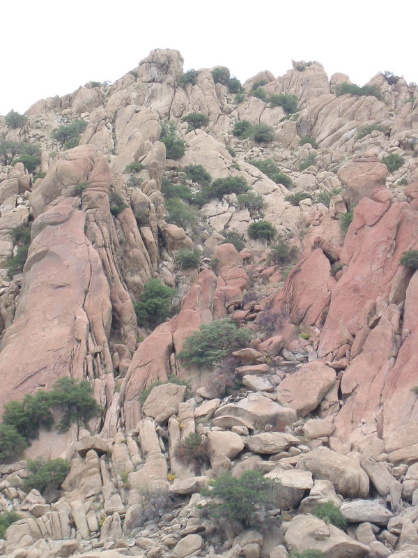 Texas Canyon, AZ, is a pass between the Little Dragoon Mountains on the north and the Dragoon Mountains to the south.