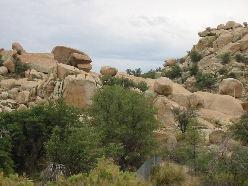 Texas Canyon, AZ, is a pass between the Little Dragoon Mountains on the north and the Dragoon Mountains to the south.