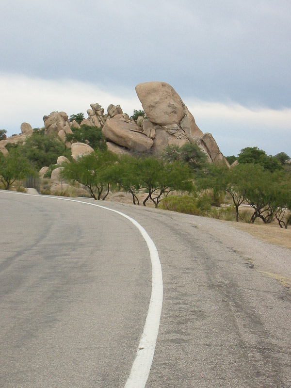 Highway to Tucson from Texas Canyon, AZ.