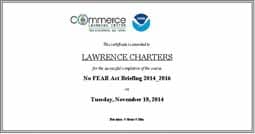More training on the No Fear Act, which does not, in fact, reduce any degree of fear for reporting wrongdoing.