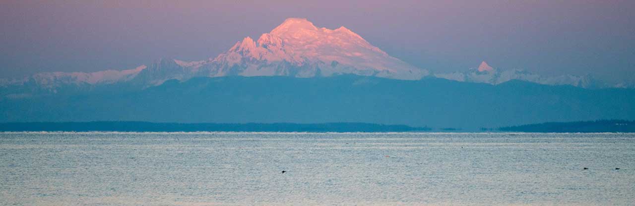 Mt. Baker at dusk