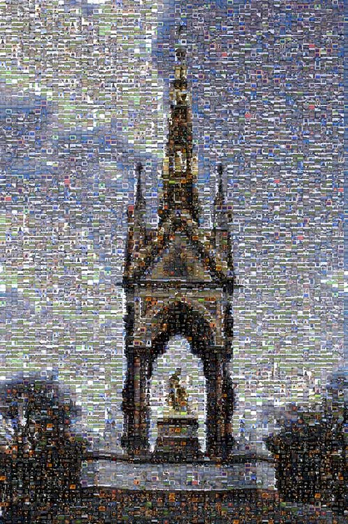 Very large photo mosaic of Albert Memorial