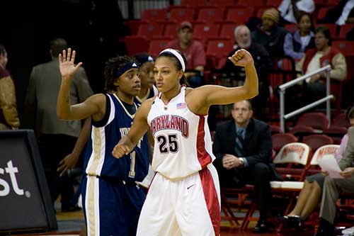 Marissa Coleman, star forward for the University of Maryland