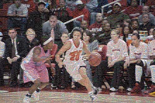 Very large photo mosaic of Kristi Toliver