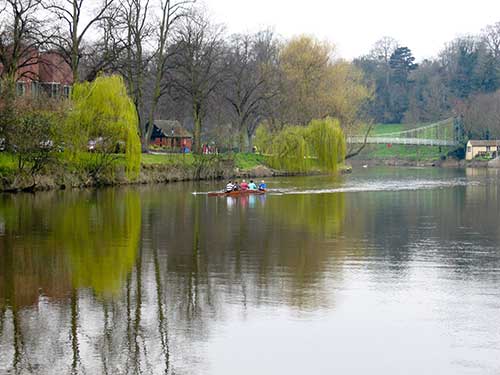 Severn River in Shrewsbury and shell