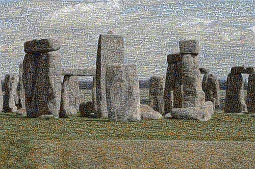 Very large photo mosaic of Stonehenge