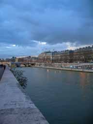 River Seine flowing through downtown Paris at dusk. © 2005 Lykara I. Charters