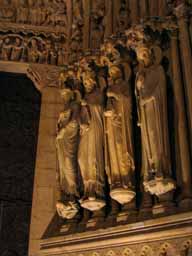 Saints at the entrance to Notre Dame de Paris Saints line the entrance to Notre Dame de Paris. © 2005 Lykara I. Charters