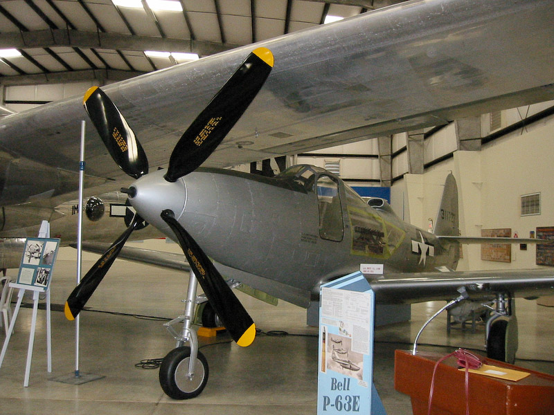 Bell P-63E Kingcobra, Pima Air and Space Museum, Tucson, Arizona. Based on the more famous P-39, most Kingcobras were sent to the Soviet Union via Lend-Lease.