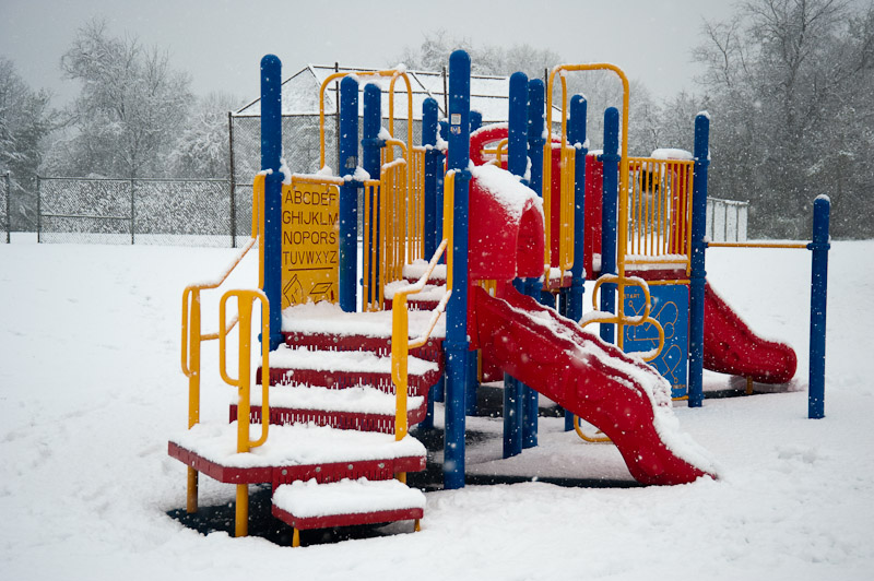 First snowfall, December 2009