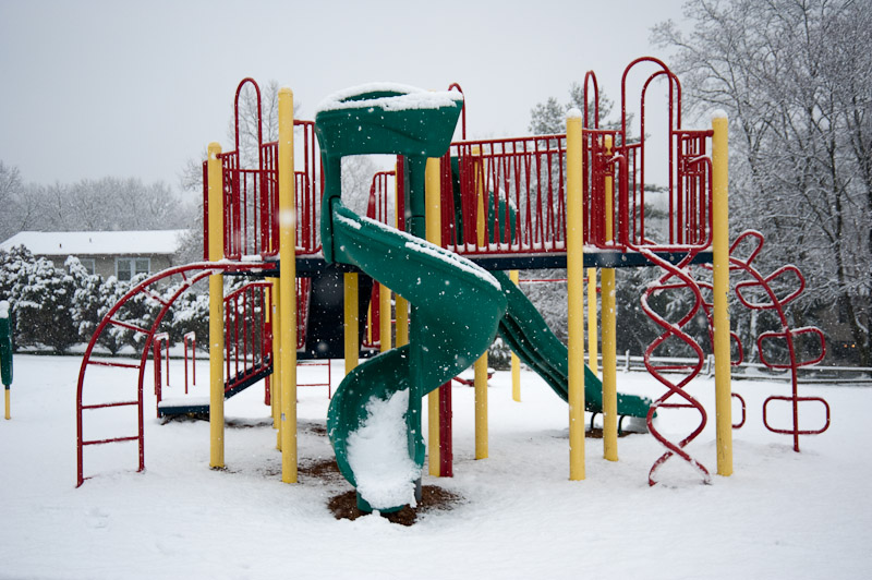 First snowfall, December 2009