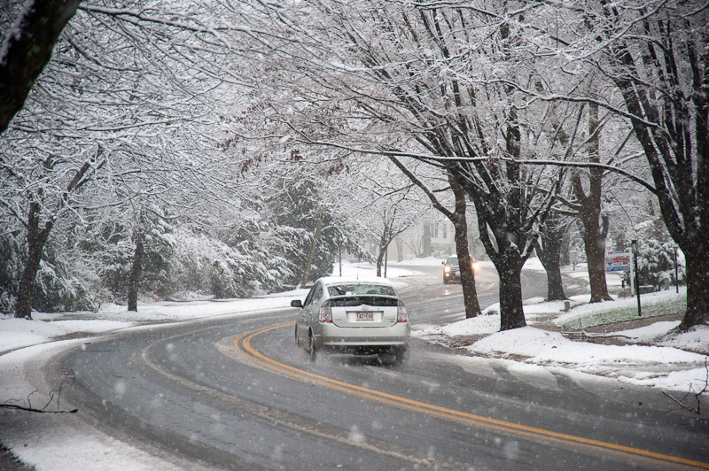 First snowfall, December 2009