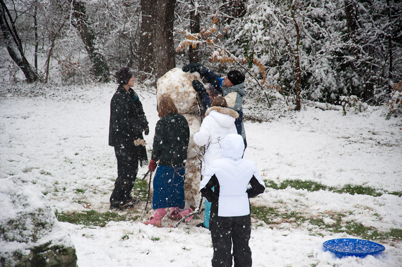 First snowfall, December 2009