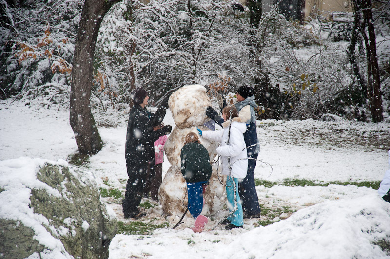 First snowfall, December 2009