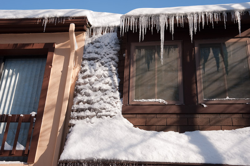 Ice wall and icicle