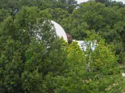 Observatory dome for the 26-inch refractor telescope, as seen from the roof of Building 1. Photo © Lawrence I. Charters